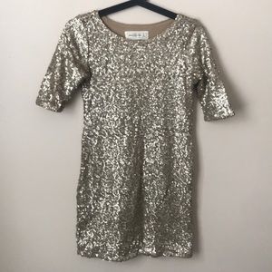Abercrombie & Fitch gold sequined mini-dress